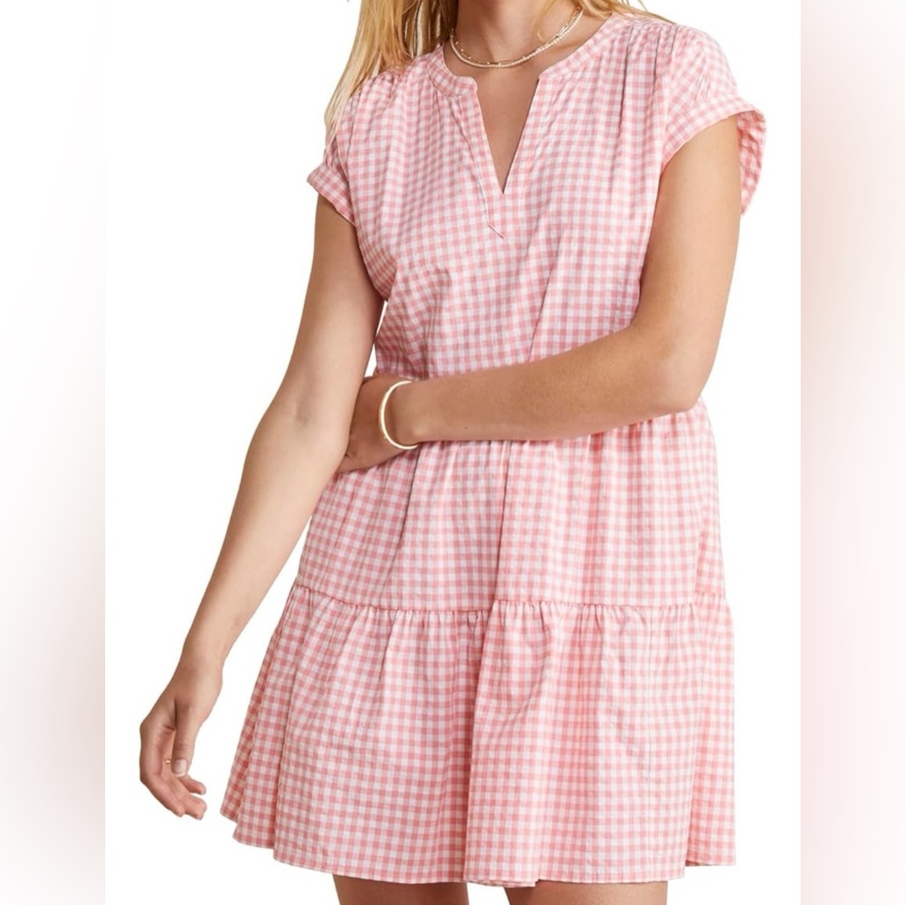 Vineyard Vines Harbor Dress - Pink Gingham